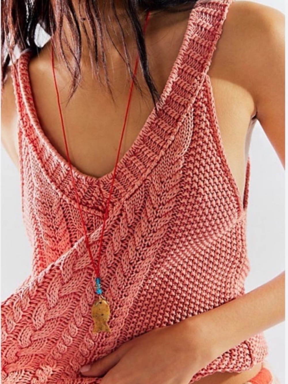 We The Free Give Me A Min Tank Cable Knit
Red Wash. size Medium